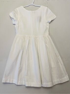 Okaïdi White Cotton Occasion Dress Short Sleeve Girls Size 12Y